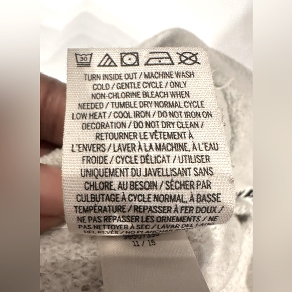 Victoria's Secret Pink Marl Grey & Black Bling Zip Hoodie - Picture 6 of 6